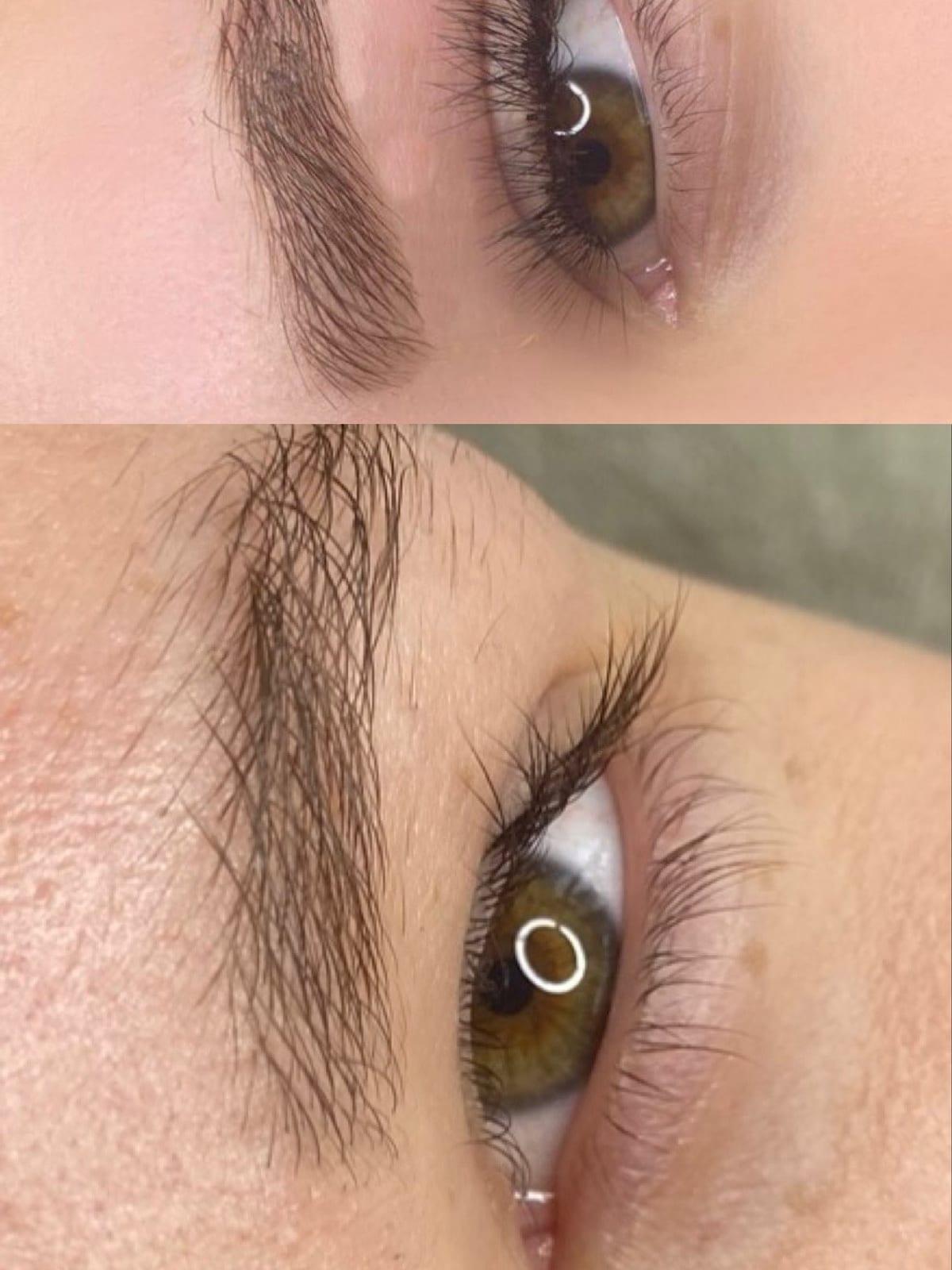 Eyelash lift result