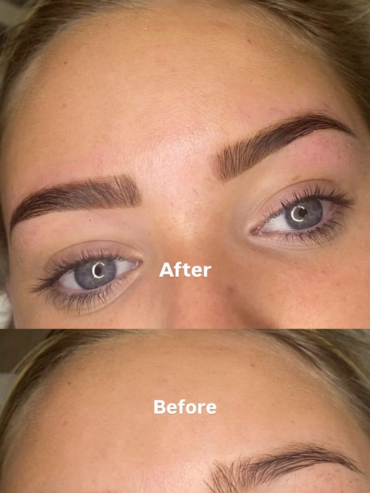 Eyelash lift result