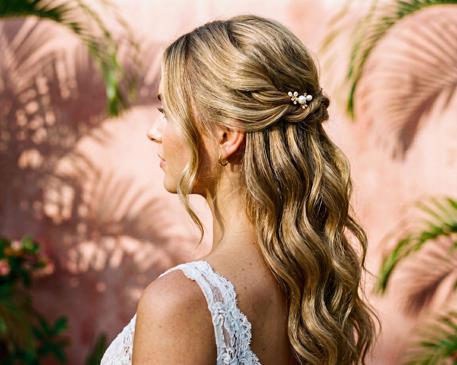 Simple event-ready hair styling, soft beachy waves, applied at home